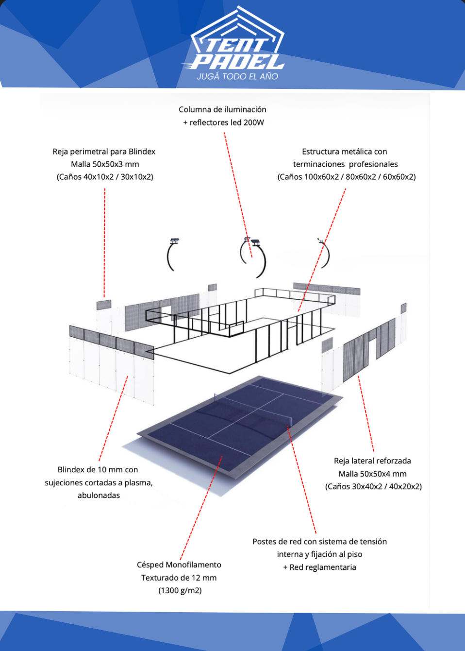 Cancha de Padel Completa Instalada