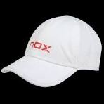 Gorra Nox blanca Logo Rojo