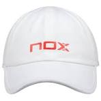 Gorra Nox blanca Logo Rojo
